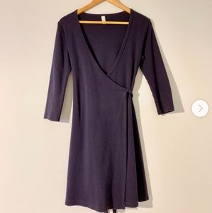 American Apparel Purple Wrap Dress